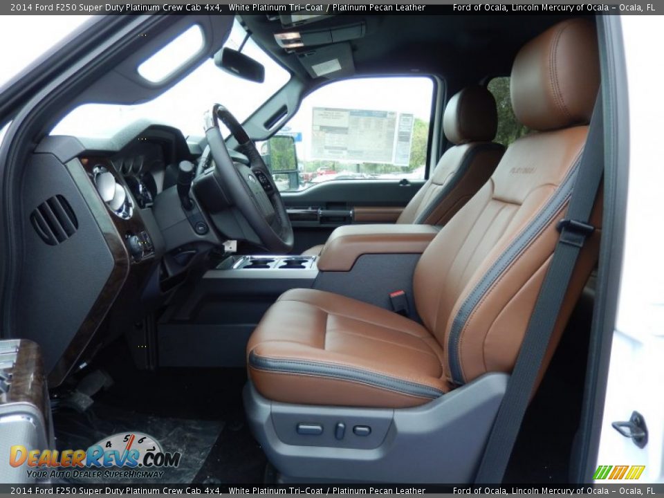 Platinum Pecan Leather Interior - 2014 Ford F250 Super Duty Platinum Crew Cab 4x4 Photo #6