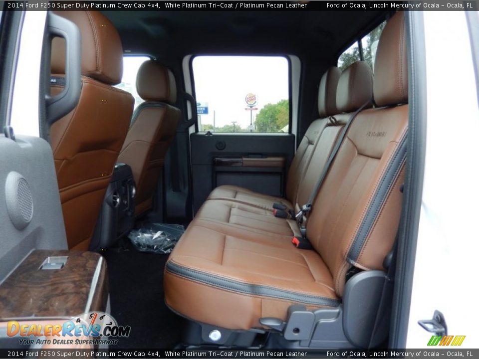 Rear Seat of 2014 Ford F250 Super Duty Platinum Crew Cab 4x4 Photo #7