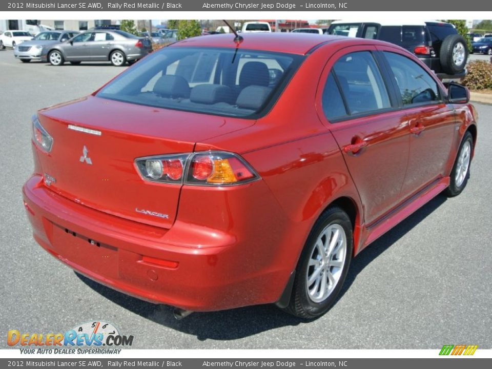 2012 Mitsubishi Lancer SE AWD Rally Red Metallic / Black Photo #5