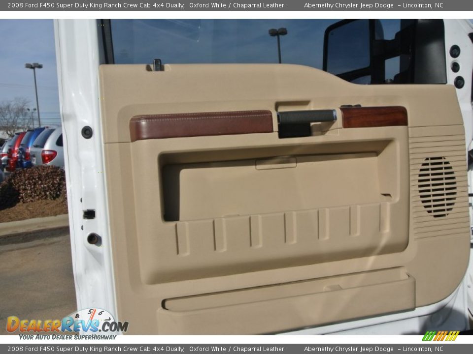 2008 Ford F450 Super Duty King Ranch Crew Cab 4x4 Dually Oxford White / Chaparral Leather Photo #10