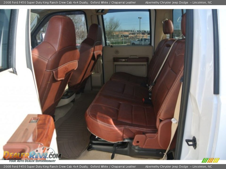 2008 Ford F450 Super Duty King Ranch Crew Cab 4x4 Dually Oxford White / Chaparral Leather Photo #18