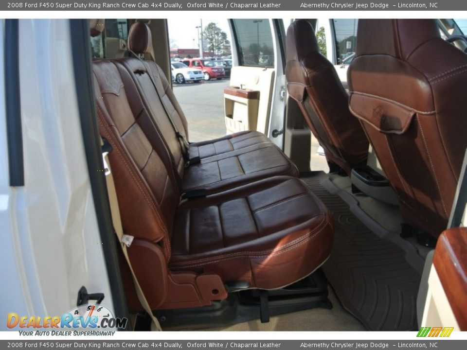2008 Ford F450 Super Duty King Ranch Crew Cab 4x4 Dually Oxford White / Chaparral Leather Photo #21