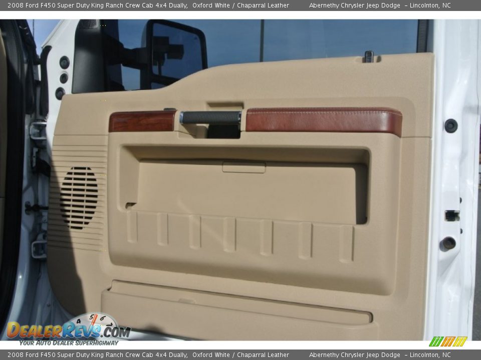 2008 Ford F450 Super Duty King Ranch Crew Cab 4x4 Dually Oxford White / Chaparral Leather Photo #23