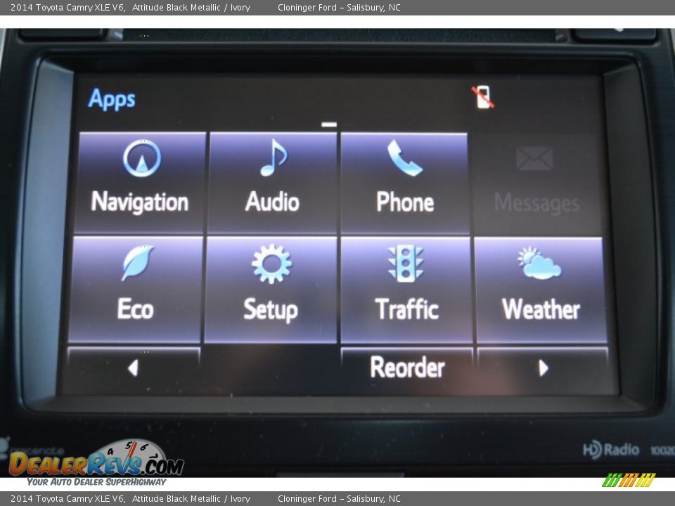 2014 Toyota Camry XLE V6 Attitude Black Metallic / Ivory Photo #13