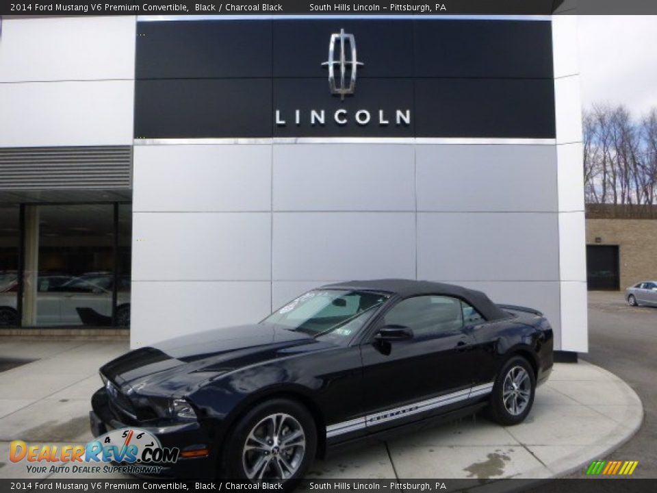 2014 Ford Mustang V6 Premium Convertible Black / Charcoal Black Photo #1