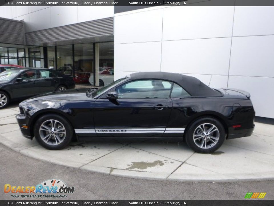 2014 Ford Mustang V6 Premium Convertible Black / Charcoal Black Photo #2