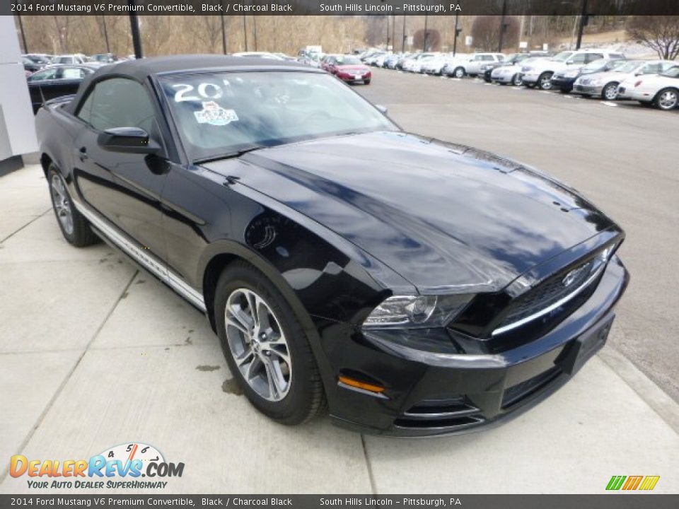 2014 Ford Mustang V6 Premium Convertible Black / Charcoal Black Photo #7