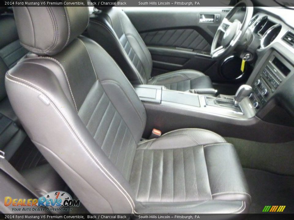 2014 Ford Mustang V6 Premium Convertible Black / Charcoal Black Photo #10
