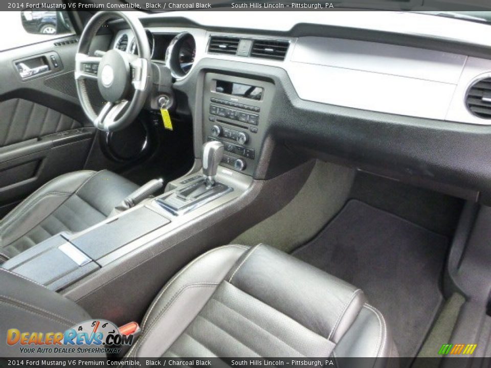 2014 Ford Mustang V6 Premium Convertible Black / Charcoal Black Photo #11