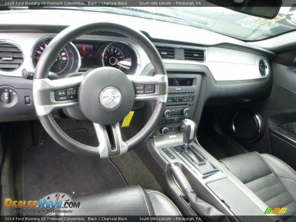2014 Ford Mustang V6 Premium Convertible Black / Charcoal Black Photo #17