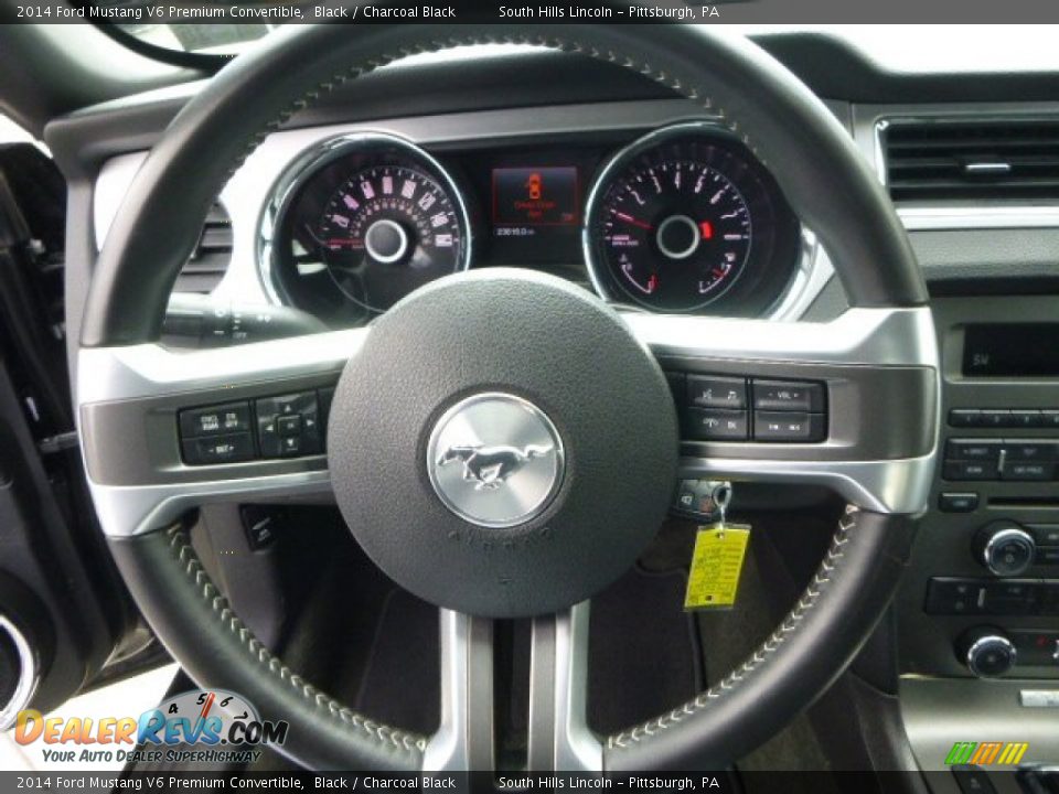 2014 Ford Mustang V6 Premium Convertible Black / Charcoal Black Photo #22