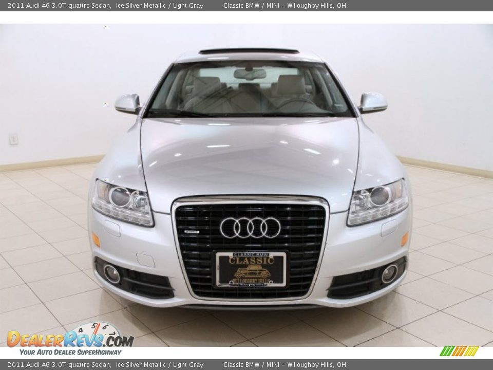 2011 Audi A6 3.0T quattro Sedan Ice Silver Metallic / Light Gray Photo #2
