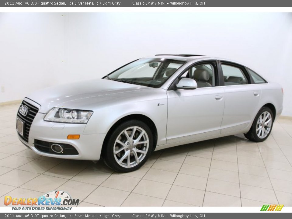 2011 Audi A6 3.0T quattro Sedan Ice Silver Metallic / Light Gray Photo #3