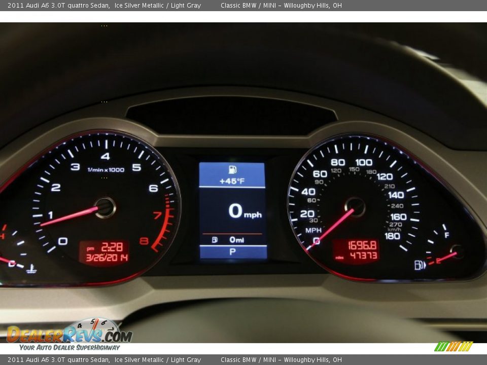 2011 Audi A6 3.0T quattro Sedan Gauges Photo #9