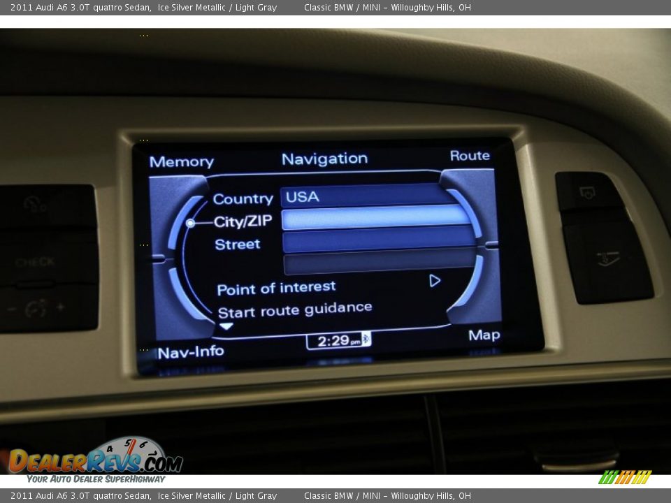 2011 Audi A6 3.0T quattro Sedan Ice Silver Metallic / Light Gray Photo #12