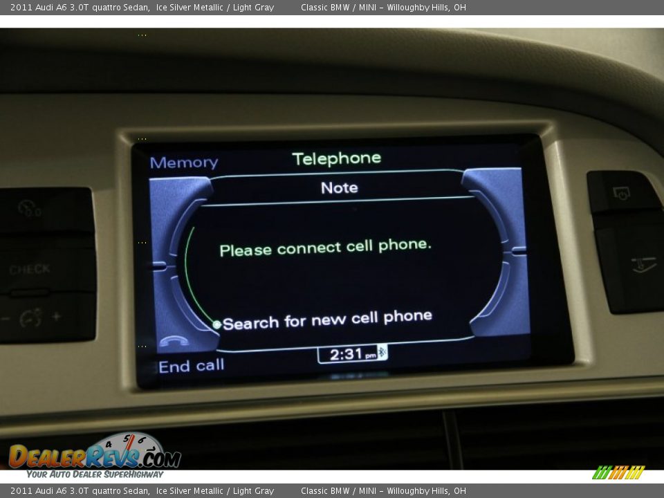 2011 Audi A6 3.0T quattro Sedan Ice Silver Metallic / Light Gray Photo #22