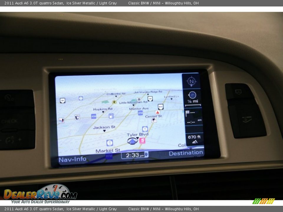 2011 Audi A6 3.0T quattro Sedan Ice Silver Metallic / Light Gray Photo #23