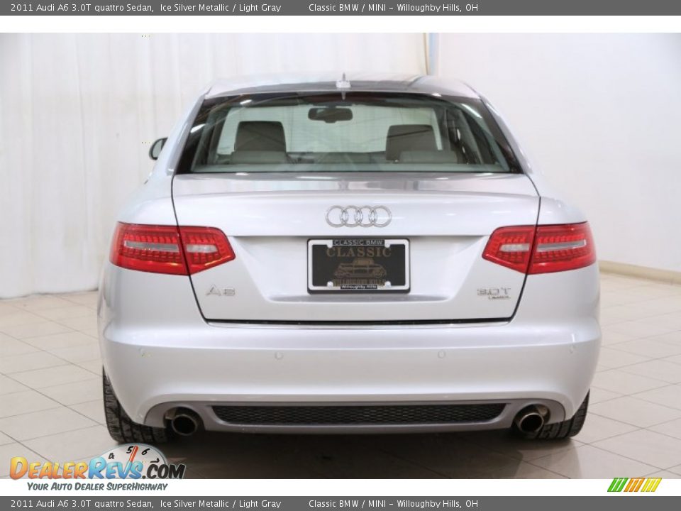 2011 Audi A6 3.0T quattro Sedan Ice Silver Metallic / Light Gray Photo #33