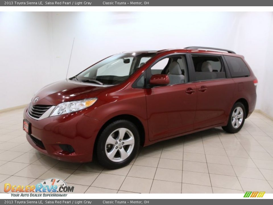 2013 Toyota Sienna LE Salsa Red Pearl / Light Gray Photo #3