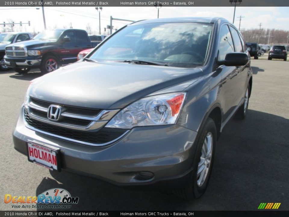 2010 Honda CR-V EX AWD Polished Metal Metallic / Black Photo #3