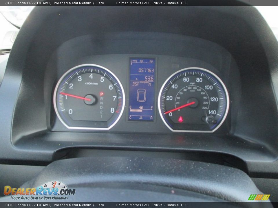 2010 Honda CR-V EX AWD Polished Metal Metallic / Black Photo #13
