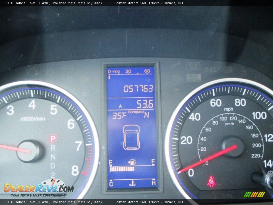 2010 Honda CR-V EX AWD Polished Metal Metallic / Black Photo #14