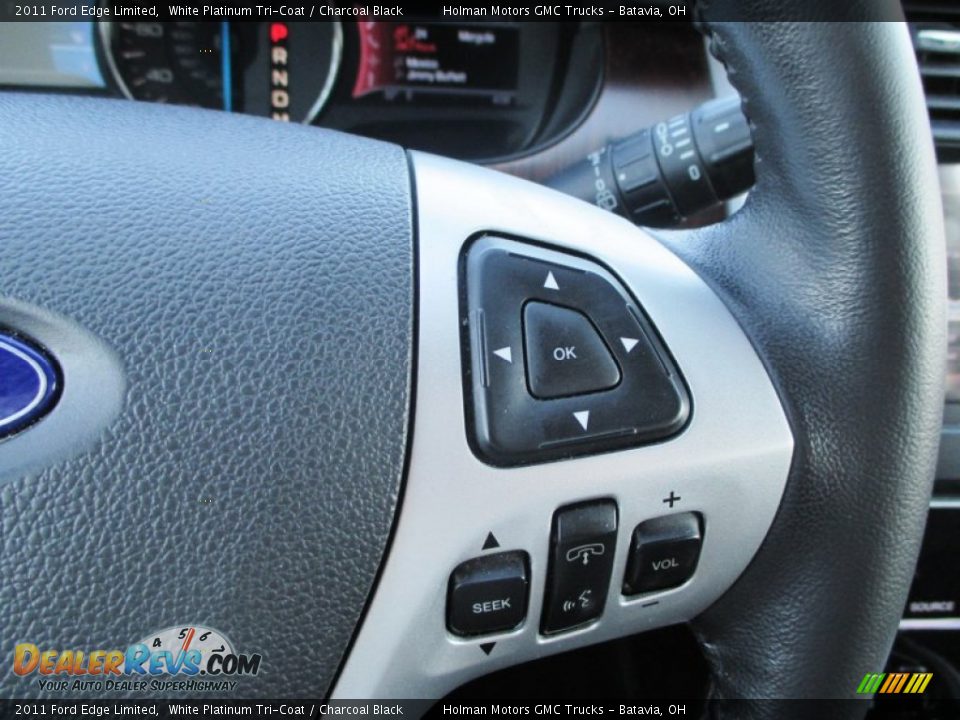 2011 Ford Edge Limited White Platinum Tri-Coat / Charcoal Black Photo #15