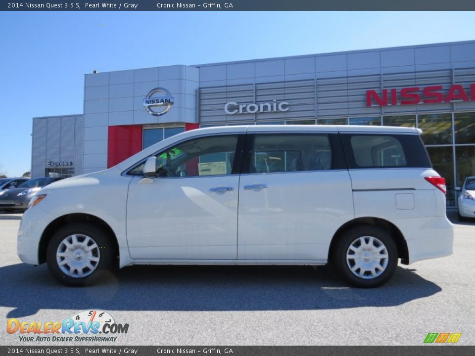 2014 Nissan Quest 3.5 S Pearl White / Gray Photo #2