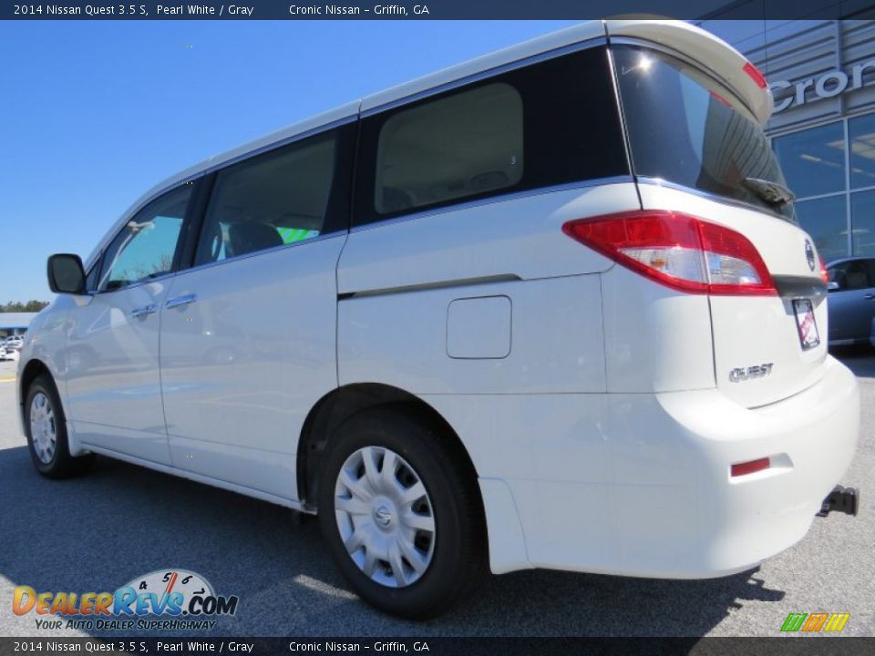2014 Nissan Quest 3.5 S Pearl White / Gray Photo #3