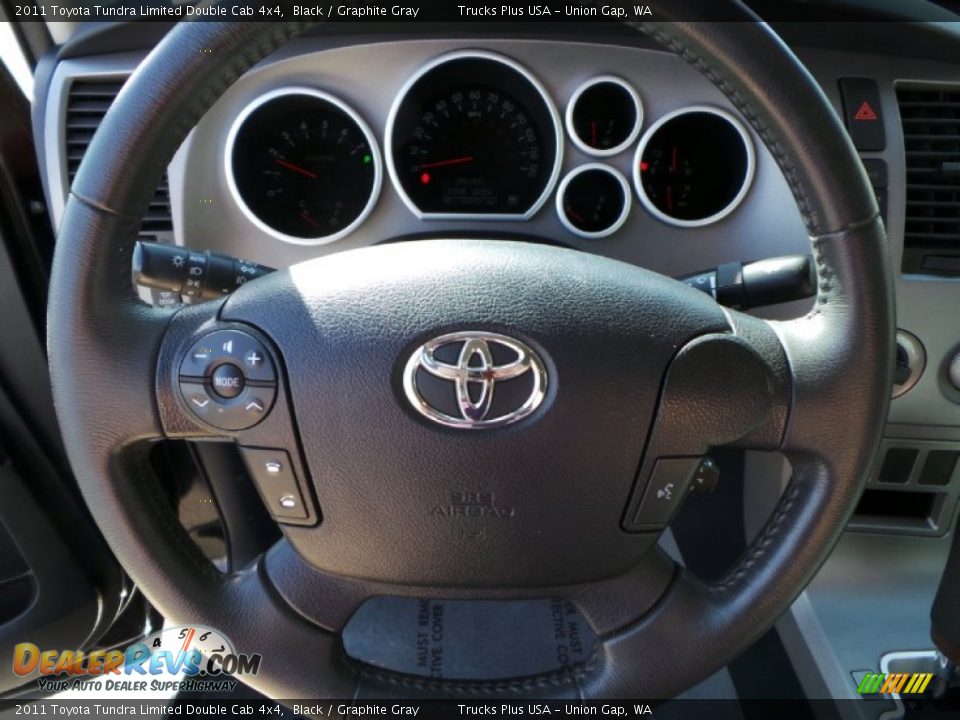 2011 Toyota Tundra Limited Double Cab 4x4 Black / Graphite Gray Photo #22