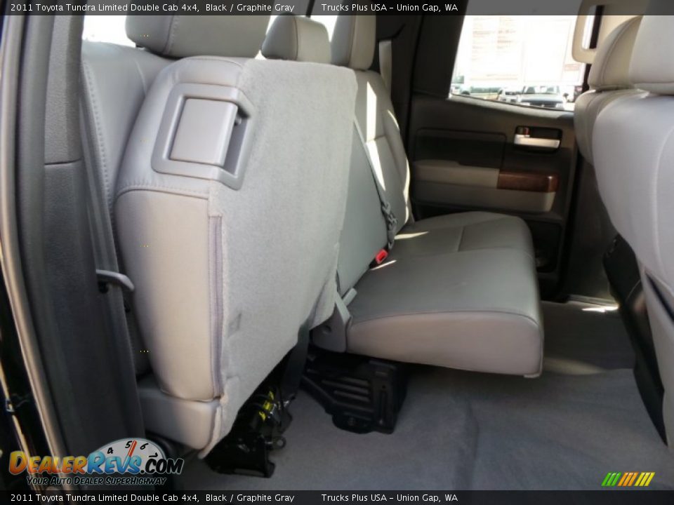 2011 Toyota Tundra Limited Double Cab 4x4 Black / Graphite Gray Photo #32