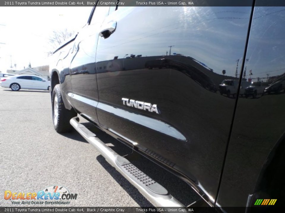 2011 Toyota Tundra Limited Double Cab 4x4 Black / Graphite Gray Photo #35