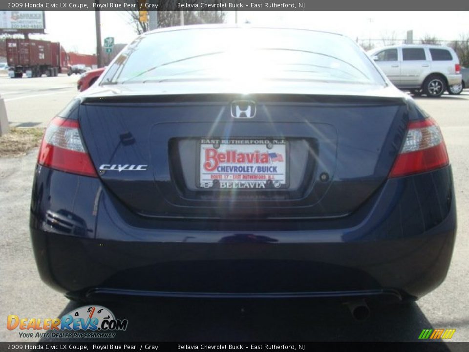2009 Honda Civic LX Coupe Royal Blue Pearl / Gray Photo #5