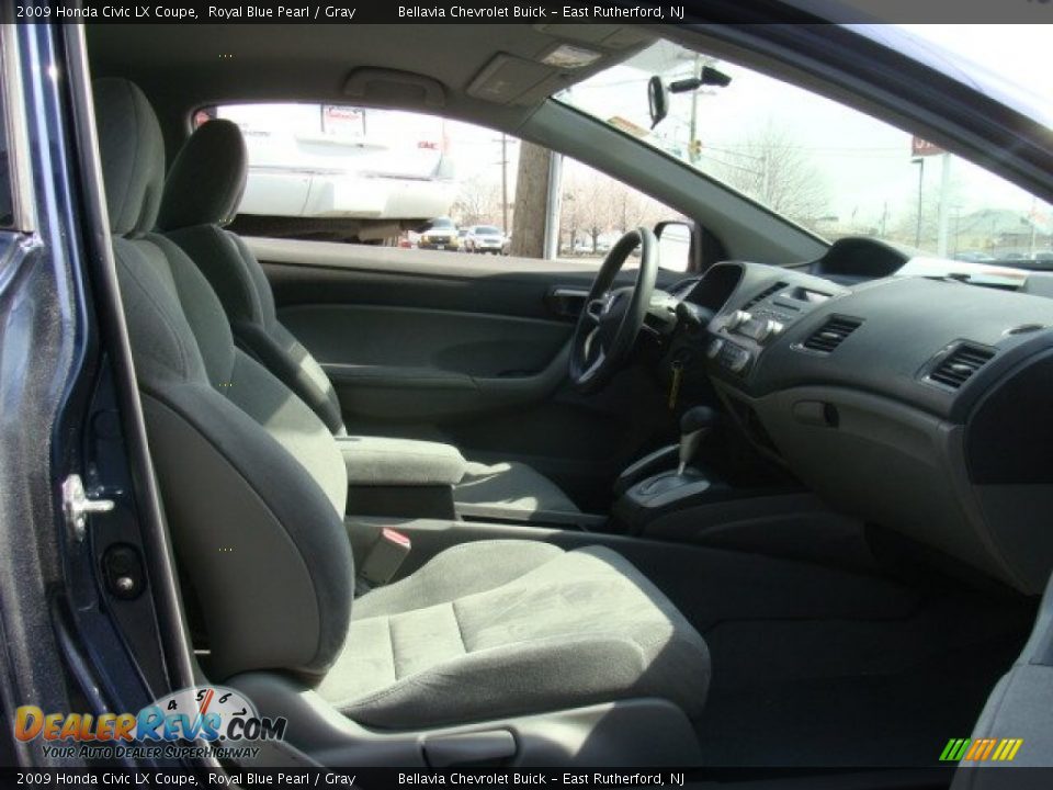2009 Honda Civic LX Coupe Royal Blue Pearl / Gray Photo #8