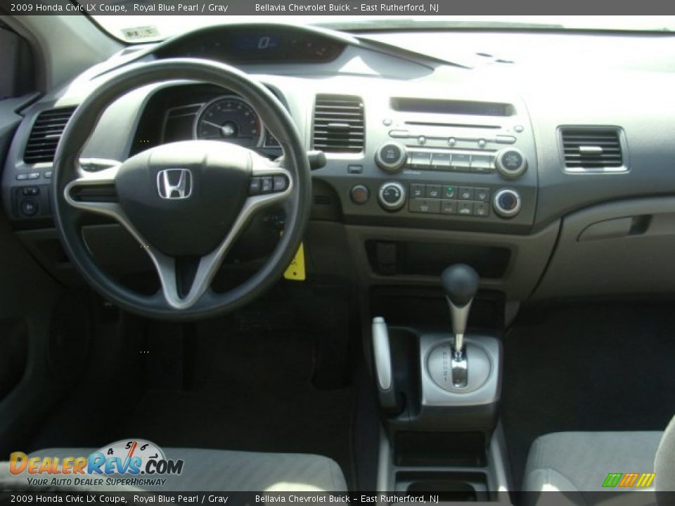 2009 Honda Civic LX Coupe Royal Blue Pearl / Gray Photo #9