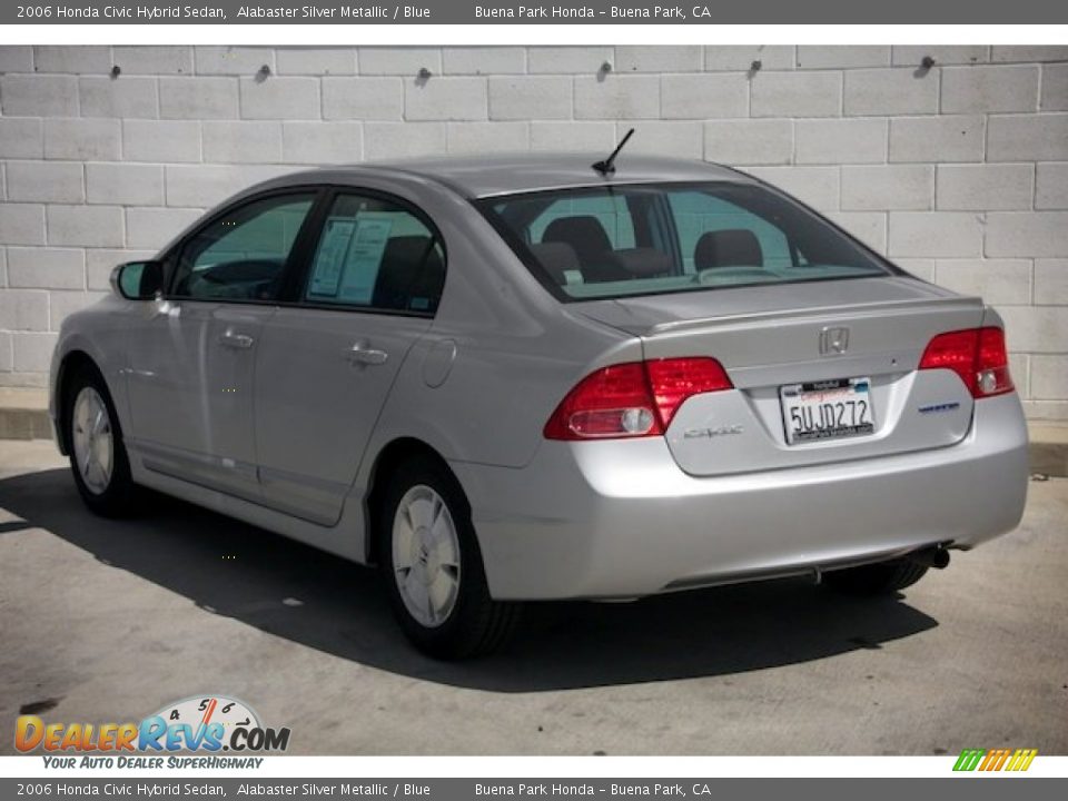 2006 Honda Civic Hybrid Sedan Alabaster Silver Metallic / Blue Photo #2