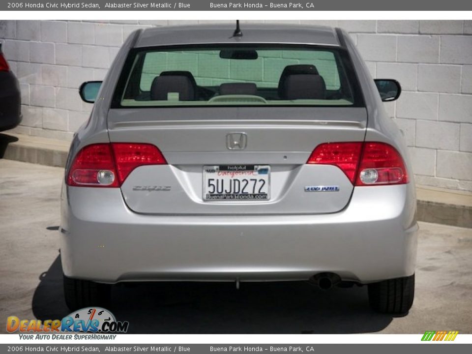 2006 Honda Civic Hybrid Sedan Alabaster Silver Metallic / Blue Photo #11