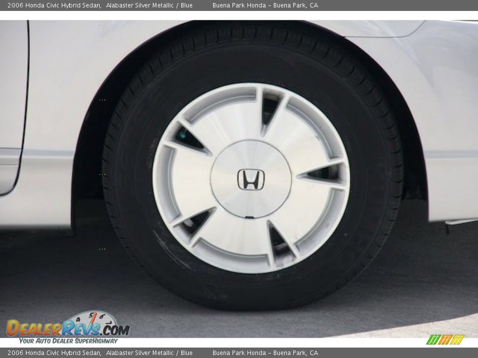 2006 Honda Civic Hybrid Sedan Alabaster Silver Metallic / Blue Photo #31