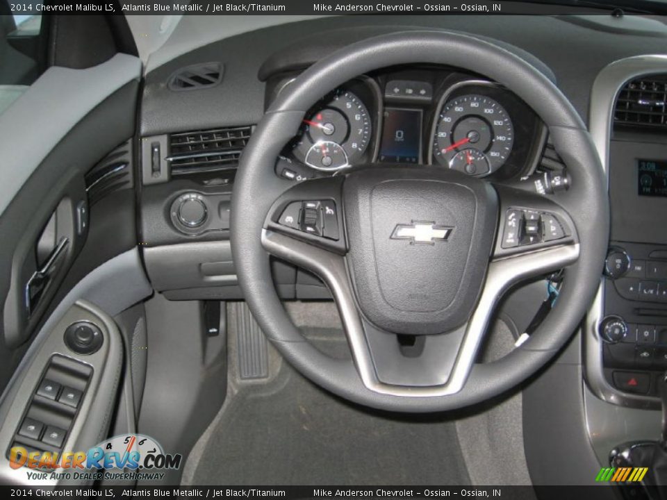 2014 Chevrolet Malibu LS Atlantis Blue Metallic / Jet Black/Titanium Photo #4