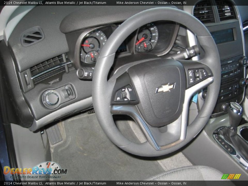2014 Chevrolet Malibu LS Atlantis Blue Metallic / Jet Black/Titanium Photo #6