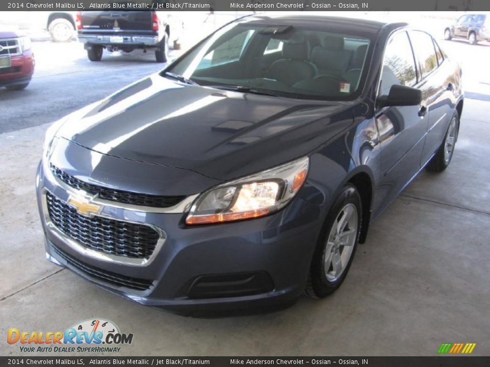 2014 Chevrolet Malibu LS Atlantis Blue Metallic / Jet Black/Titanium Photo #19