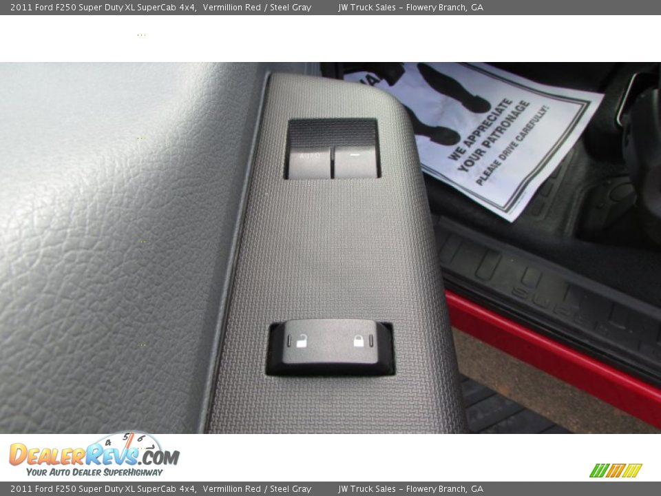 2011 Ford F250 Super Duty XL SuperCab 4x4 Vermillion Red / Steel Gray Photo #16