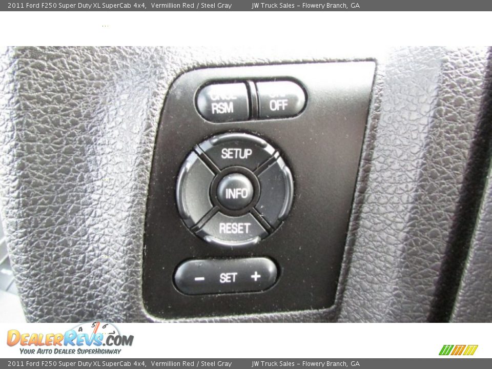 2011 Ford F250 Super Duty XL SuperCab 4x4 Vermillion Red / Steel Gray Photo #23