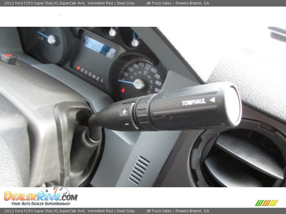 2011 Ford F250 Super Duty XL SuperCab 4x4 Vermillion Red / Steel Gray Photo #27