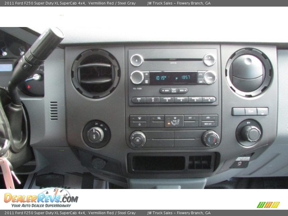 2011 Ford F250 Super Duty XL SuperCab 4x4 Vermillion Red / Steel Gray Photo #28