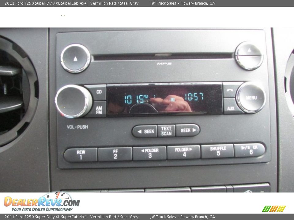 2011 Ford F250 Super Duty XL SuperCab 4x4 Vermillion Red / Steel Gray Photo #29