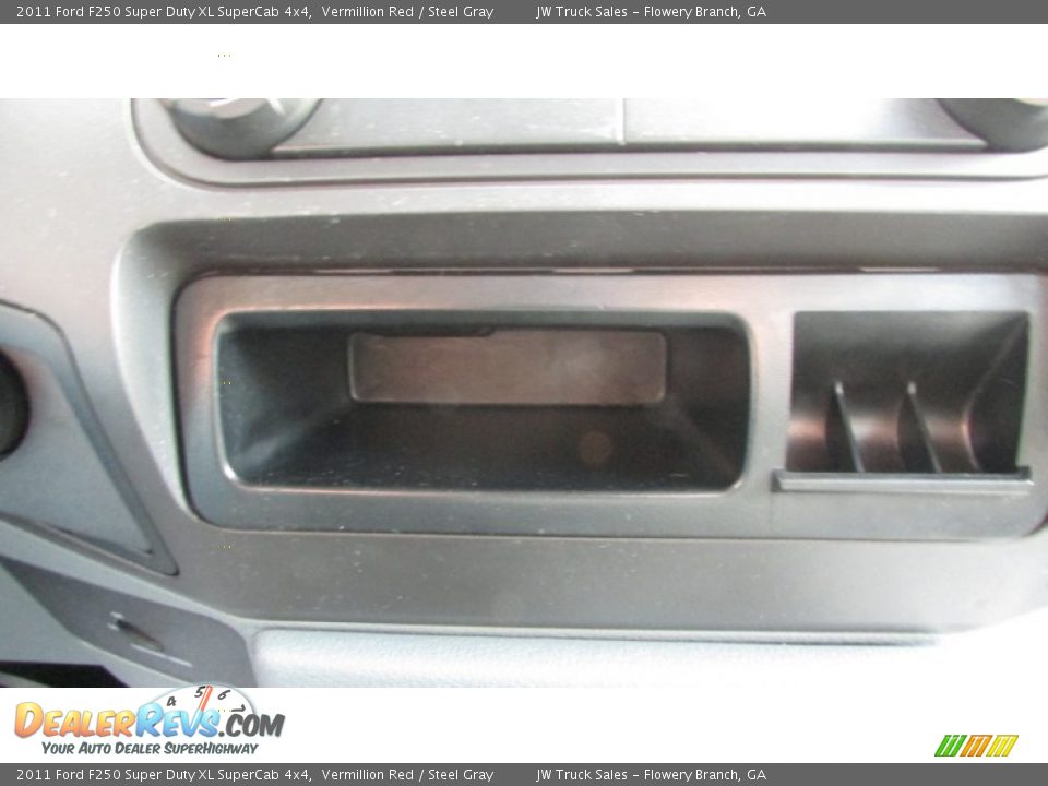 2011 Ford F250 Super Duty XL SuperCab 4x4 Vermillion Red / Steel Gray Photo #31