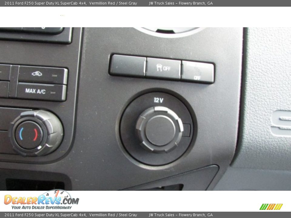 2011 Ford F250 Super Duty XL SuperCab 4x4 Vermillion Red / Steel Gray Photo #33