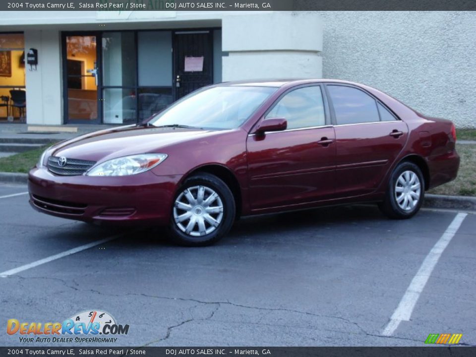 2004 Toyota Camry LE Salsa Red Pearl / Stone Photo #2
