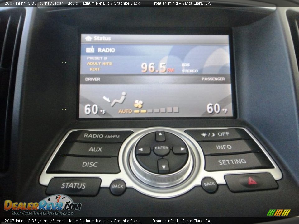 2007 Infiniti G 35 Journey Sedan Liquid Platinum Metallic / Graphite Black Photo #10